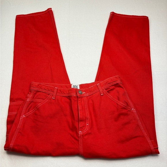 BDG Vibrant Red Denim Pants - Picture 2 of 4
